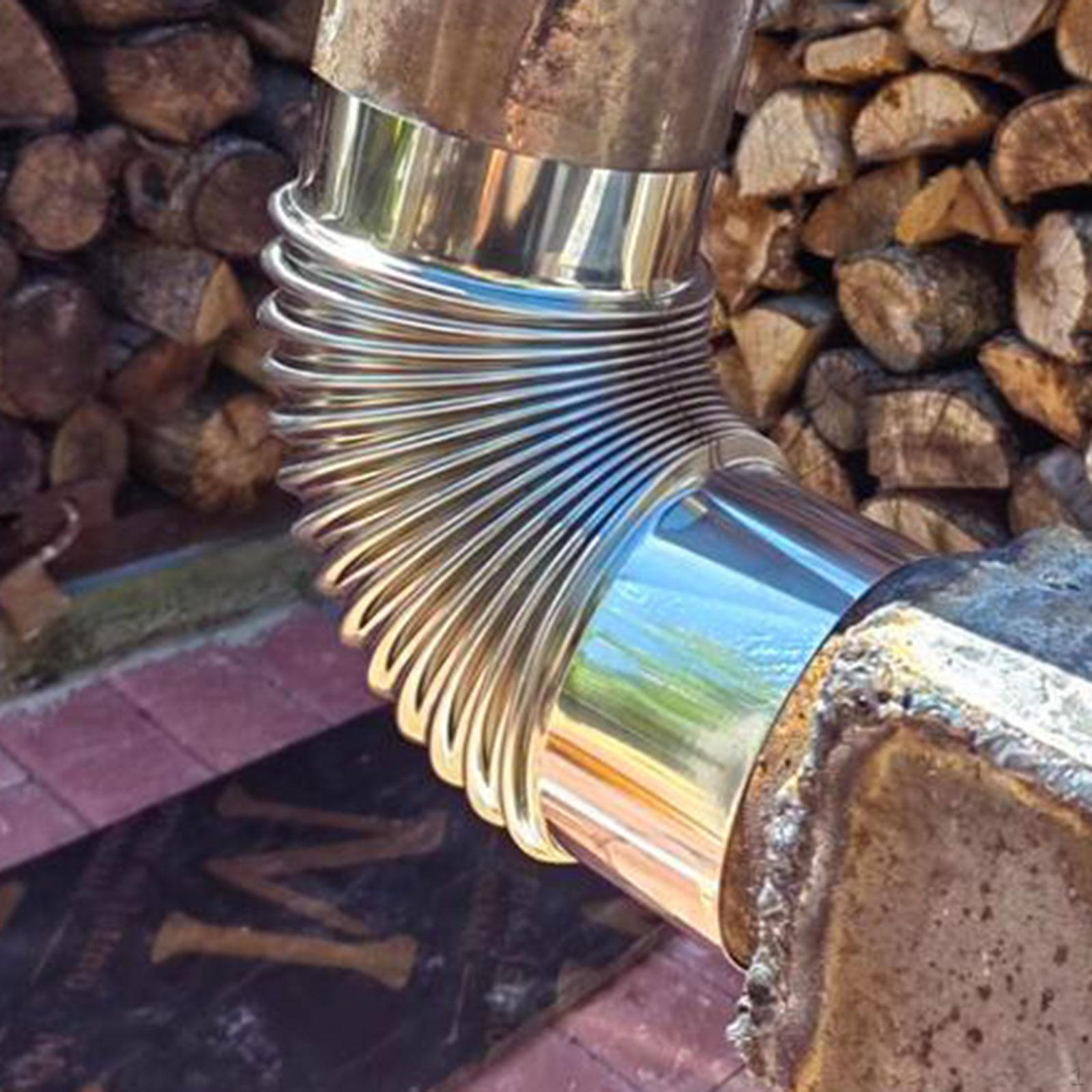 

90 градусов колено трубы печи дымоход для кемпинга автофургона многофункциональный высокая термостойкость ID 12.5cm