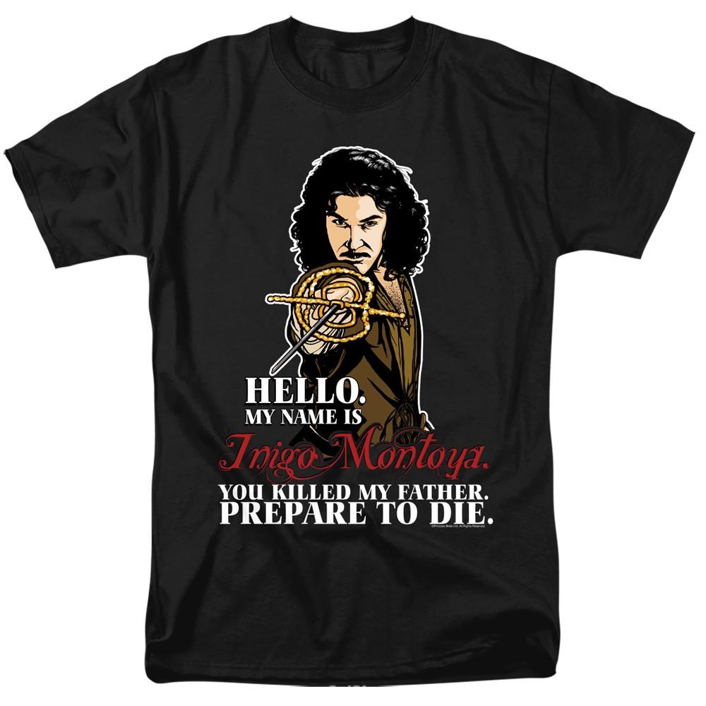 Princess Bride - Hello - Adult Unisex Short Sleeve T-Shirt - Black S
