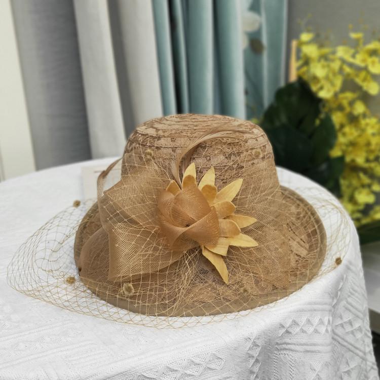 New Women's Summer Curled Mesh Visor Court Retro Elegant Lace Flower Travel Sunscreen Topper Tide