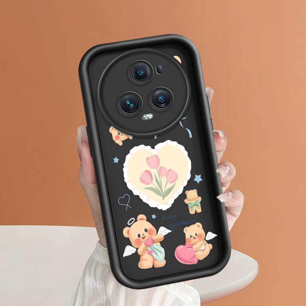 Soft Silicone Square Ladder Printing Pattern Phone Casing Full Cover Camera Shockproof Protection Rubber Case for Huawei Honor