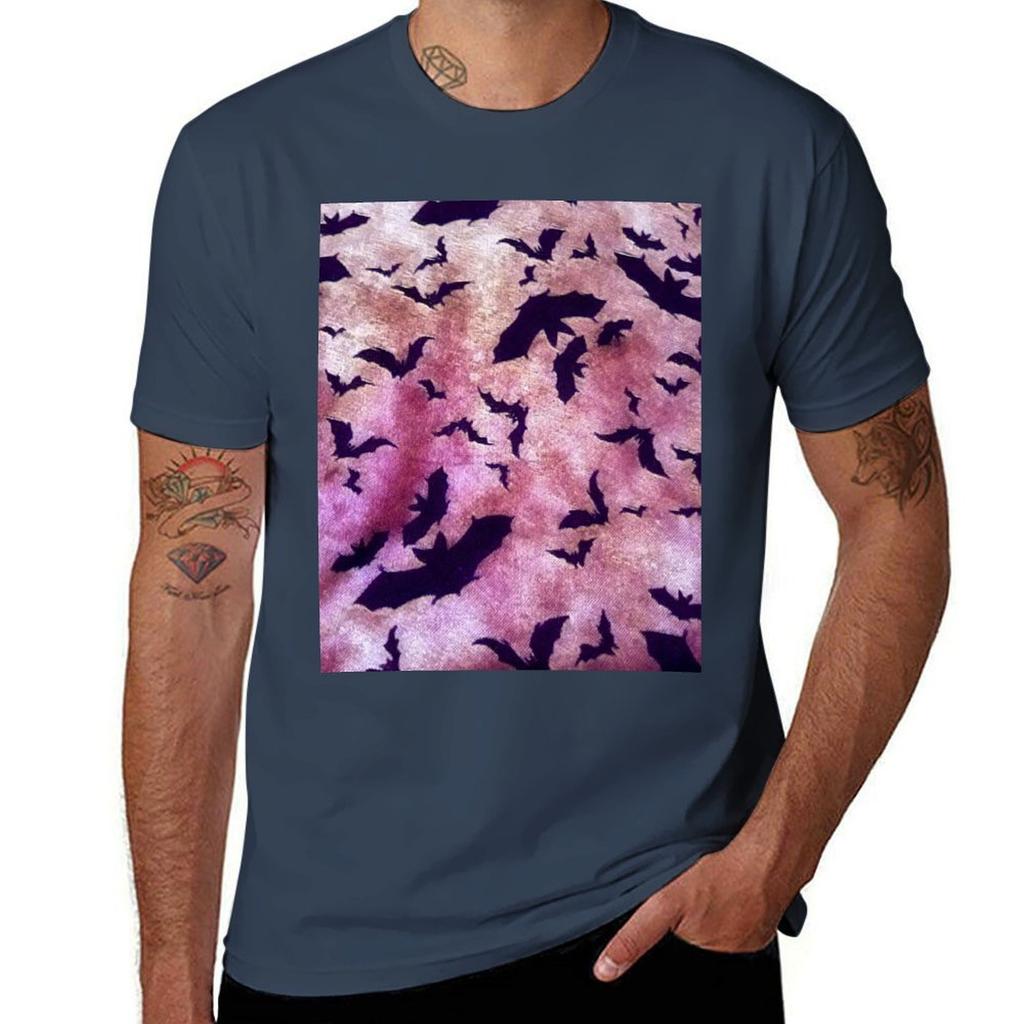 Bats On Pink Tshirt Cotton Tshirt 100 Tshirt