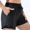 Women's Summer Quick Dry Sports Shorts High Waist Butt Lifting 2-in-1 Running Training Yoga Shorts