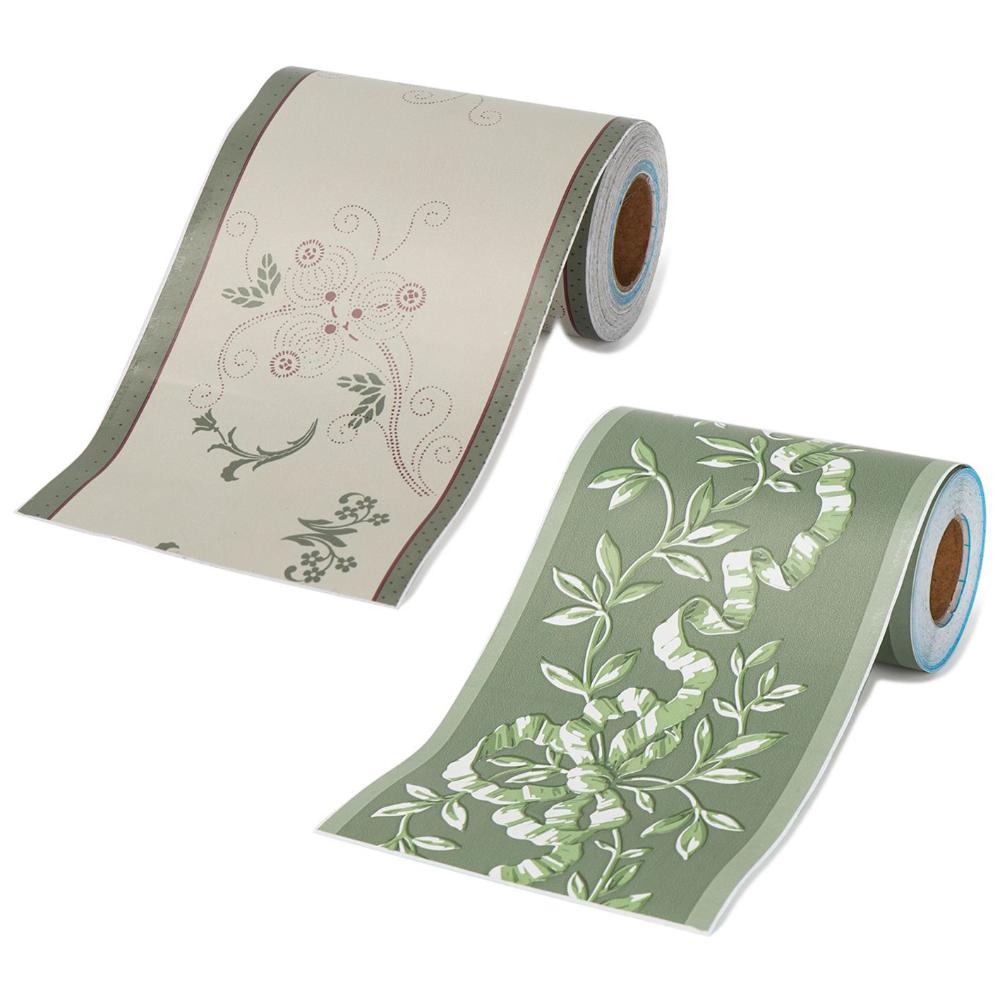 Self-adhesive Waterproof Wall Border Stickers Waist Line Wallpaper Skirting Line Baseboard