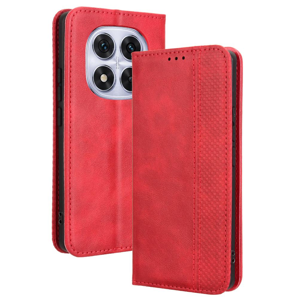 Für Xiaomi Redmi Note 14 Pro+ 5G/Note 14 Pro 5G/Poco X7 5G Lederhülle Brieftasche Ständer Retro Textur Handyhülle