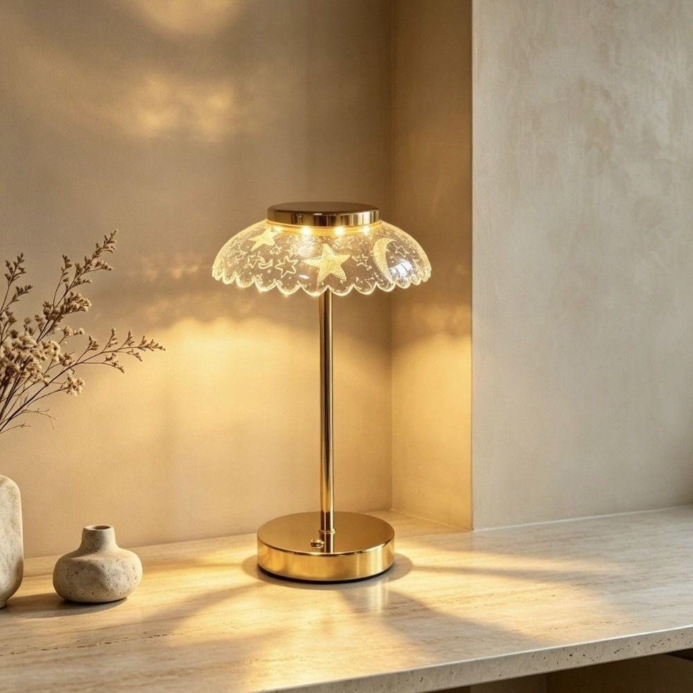 Vintage Night Light Mid-Century Desk Lamp Ornament Petal Table Lamp Living Room