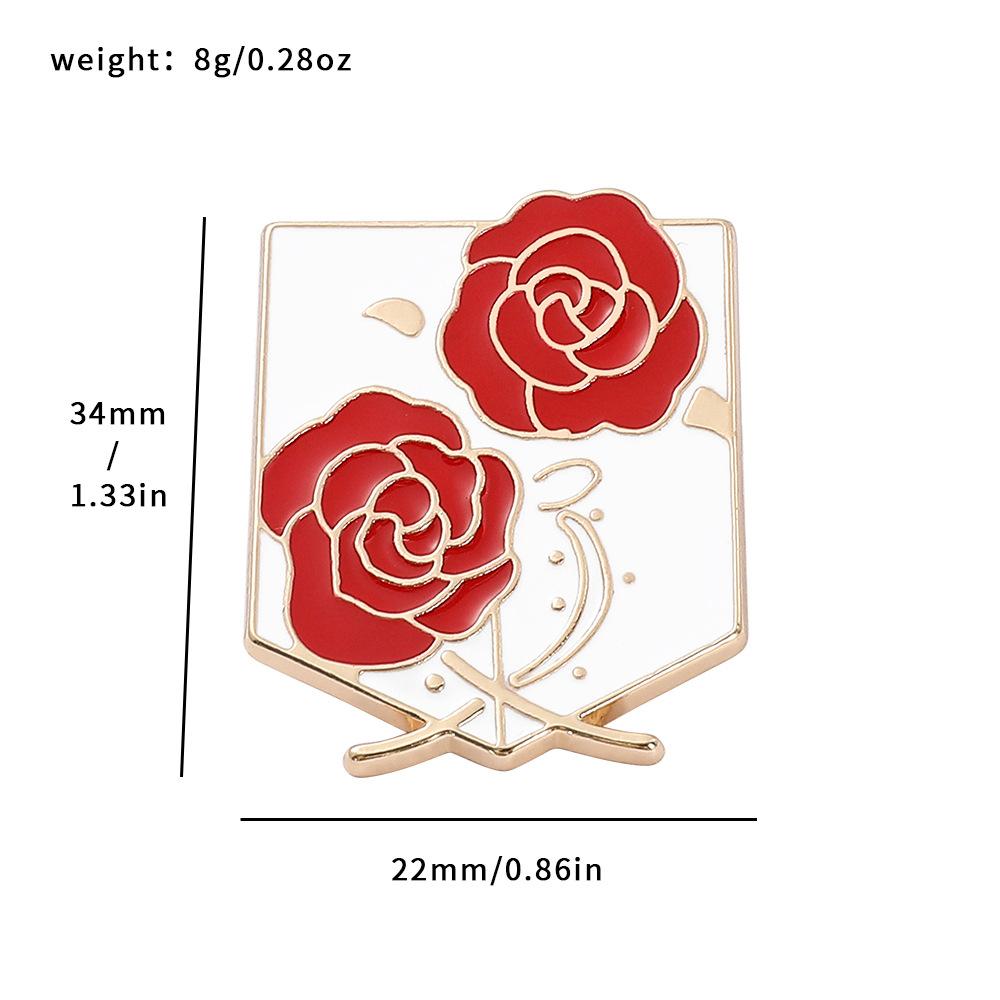 Popular, anime attack giant brooch, guard rose, law enforcement unicorn brooch pin badge