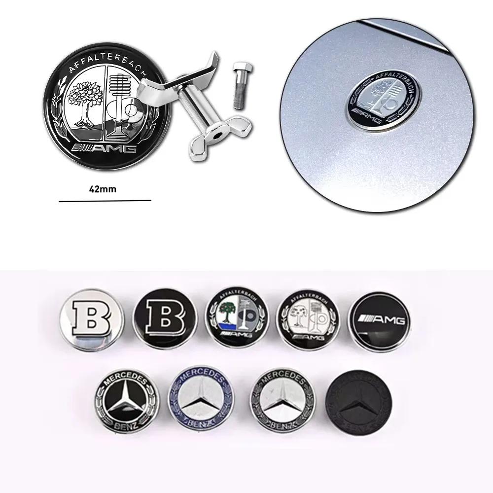 42MM Pokrywy Emblematów na Przednią Maskę Samochodu Akcesoria Dekoracyjne do Samochodu Dla Mercedes Benz AMG Klasy A B C D M S R G GLK CLA W447 W204 W205