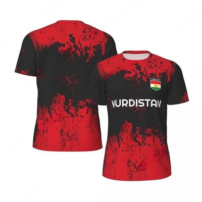 Mode Kurdistan Flagga Grafiska T-shirts För Män Kläder Ny Mode 3D Nationell Tryck Sport T-shirt Lös Andas T-shirts Toppar