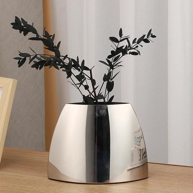 Modern Vase Elegant Unusual Shape Flower Vases Aesthetic Decoration Flower Bottle Living Room Flowerpots Bedroom Desk Decorating