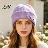 Soft Polyester Skull Cap Winter Knit Hat for Men Women Chunky Snow Cap Lightweight Warm Thermal Knitted Hats Unisex Slouchy Caps Outdoor Commuting