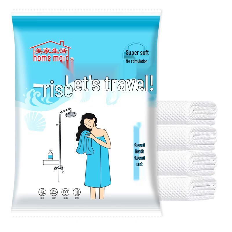 Disposable Antibacterial Travel Bath & Hand Towel Set (6+6 Pack)