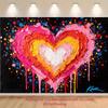 2D Street Art Heart Backdrop Graffiti Paint Party Background