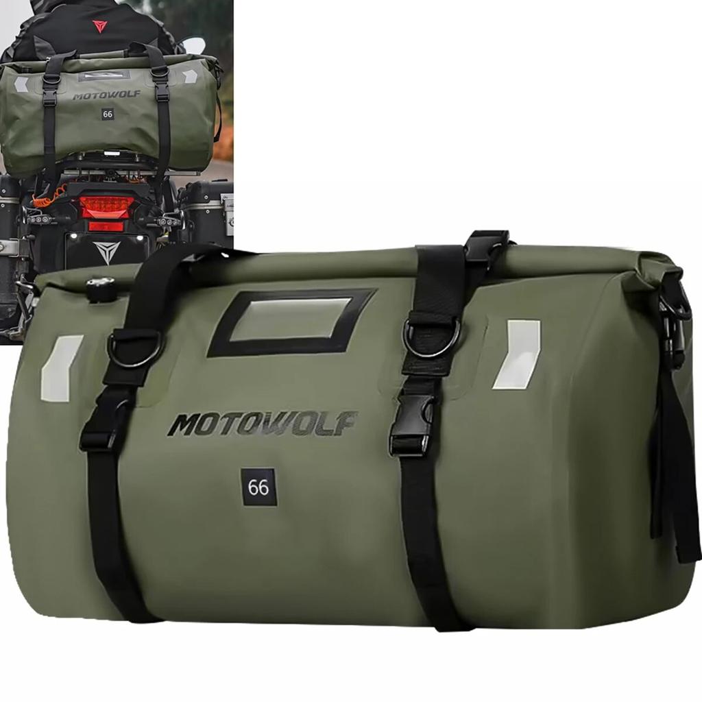 Universal 40L 66L Motorrad wasserdichte Hecktasche Helm langlebige hintere Moto Sitztasche hohe Kapazität Reiten Motocross Outdoor-Tasche