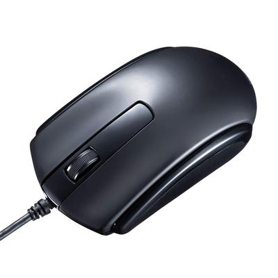 Sanwa Supply USB Wired Mouse Blue LED Compatible with Windows and Mac Black Type-C MA-BLC158BK