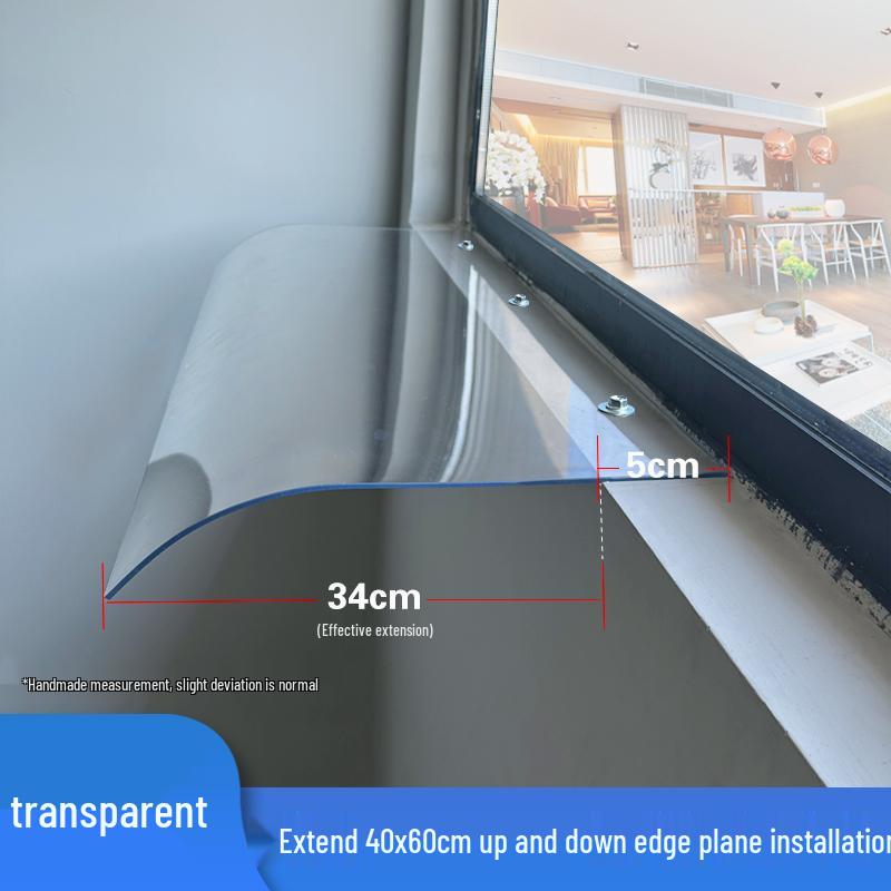 Frameless Transparent Canopy: Silent Rainproof Balcony Window Sunshade Cover