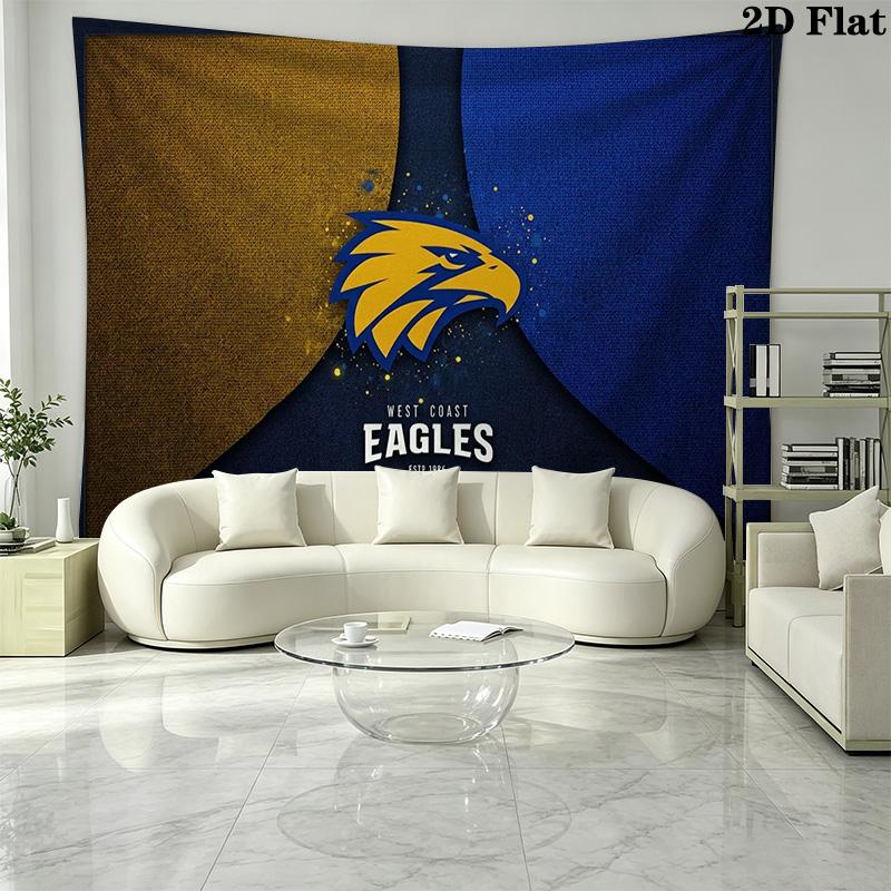 West Coast Eagles Wall Tapestry Aesthetic Wall Hanging Printed Fabric Blanket Decorative Tapestries for Bedroom Living Room Home Decor