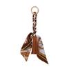 Korean Luxury Leather Bow & Tassel Charm Keychain