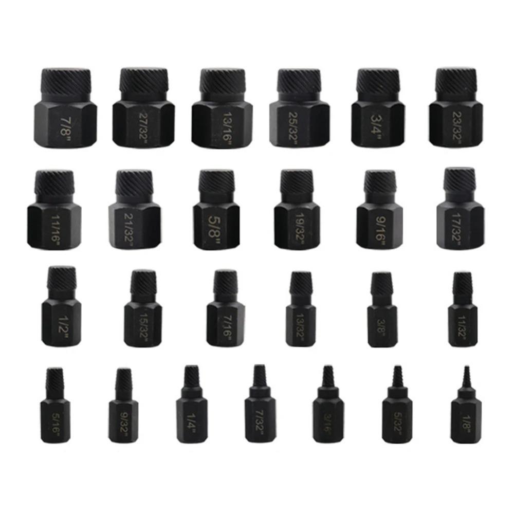 25Pcs Double Head Screw Extractor Set Easy Out Screw Remover Set  Removing Stripped