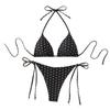 1011 costume da bagno bikini a pois nuovo costume da bagno europeo e americano costume da bagno due pezzi