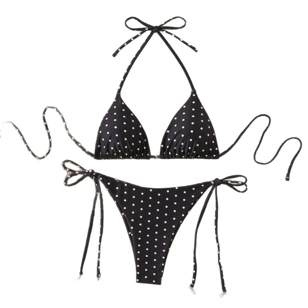 1011 costume da bagno bikini a pois nuovo costume da bagno europeo e americano costume da bagno due pezzi