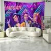 Demon Hunters Kpop Wall Tapestry Aesthetic Wall Hanging Printed Fabric Blanket Decorative Tapestries for Bedroom Living Room Home Decor