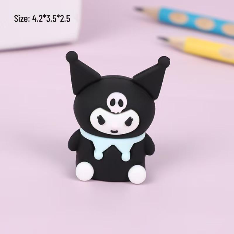 

Kuromi Cartoon Portable Cute Rubber Pencil Sharpener for Students