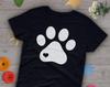 Paw Print Shirt, , Dog Lover Gift, Cute Pet Mom T-shirt, Cat Lover Tshirt, Pet Graphic Tee, Tops, Gift for Him, Her, Birthday, Navy