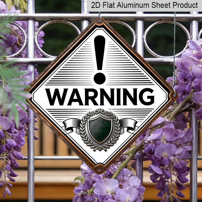 

2D Flat, 1pc, Exclamation Warning Theme, Metal Warning Decor Gift for Safety Sign Lovers, Vintage Metal Aluminum Sign, Suitable for Office, Hallway 20*20cm