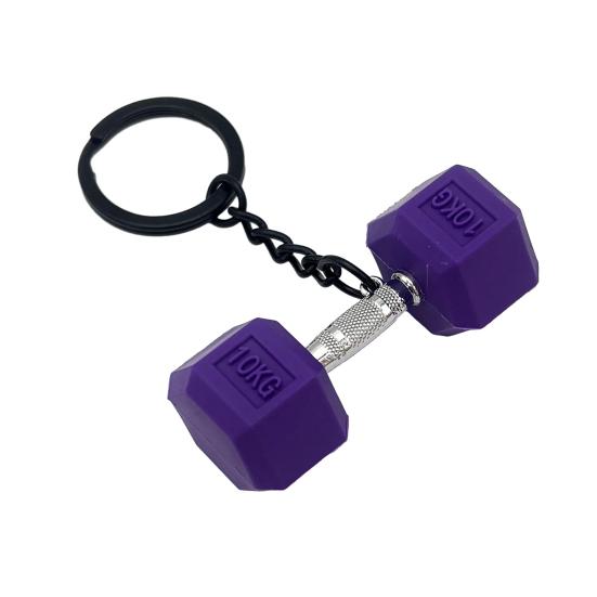 Mini Dumbbell Pendant Keychain Bag Cell Phone Wallet Durable Decorative Keyring Handbag Car Decoration Accessory