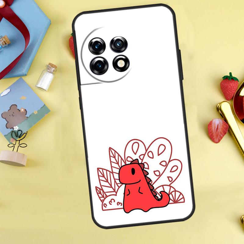 Dinosaur Pattern Cover For OnePlus 13 13R 12 12R 11 10 Pro 8T 10T OnePlus Nord 4 CE 2 3 Lite N30 N20 N10 Case