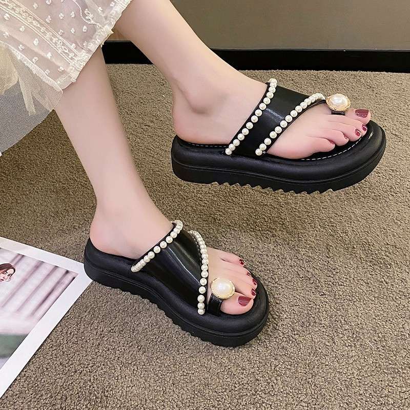 Slippers Women's Summer Outer Wear 2025 New Flip-flops Fashionable Versatile Niche Fairy Style Toe Slippers