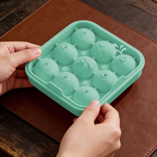 Soccer Ball Ice Cube Tray, World Mug Shape Silicone Mold for Freezer & Oven, Easy Release Non-Stick BPA-Free Chocolate Jelly Candy Mold