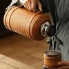 Handmade Bamboo Woven Stainless Steel Thermos Flask - Retro Children's Insulated Warm Pot
