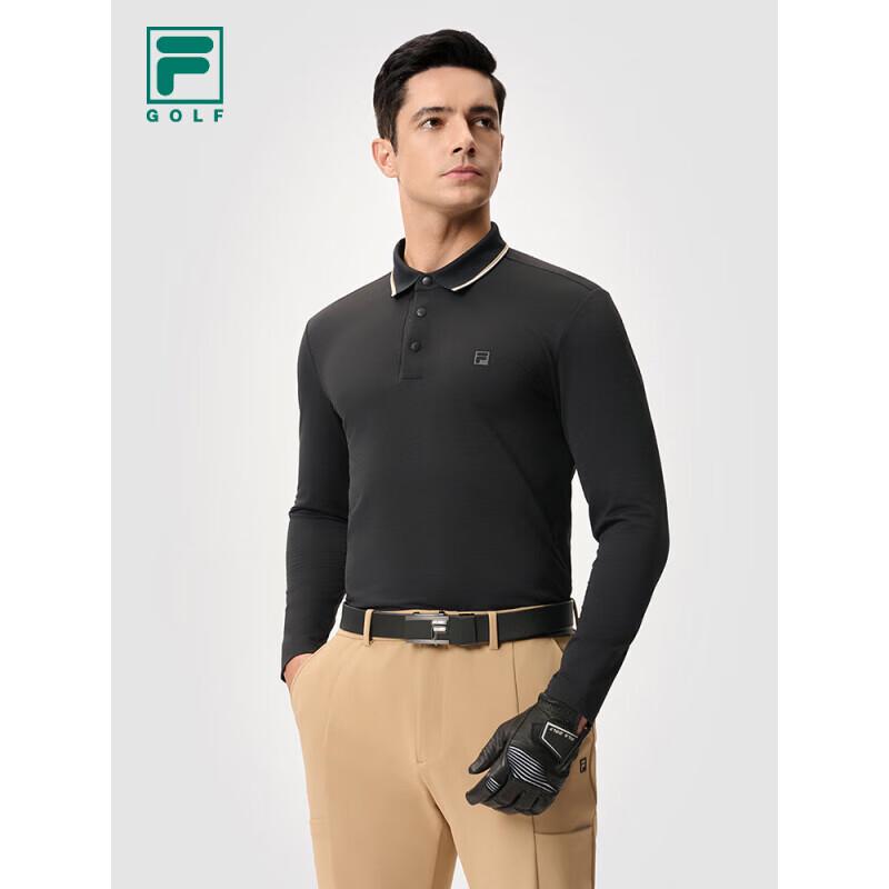 FILA Men s Long Sleeve Knitted Golf Polo Shirt L