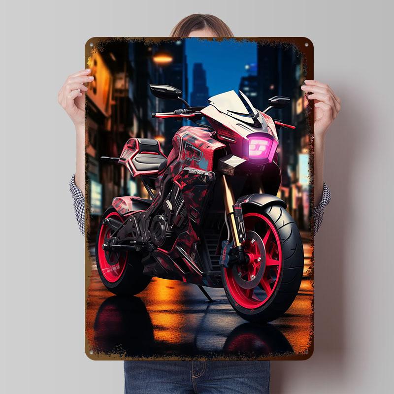 Motorcycle Motorcycle Bike Tinplate Poster Customized Wall Art Vintage Metal Signs Retro Tin Plaque for Room Decoration Cozy