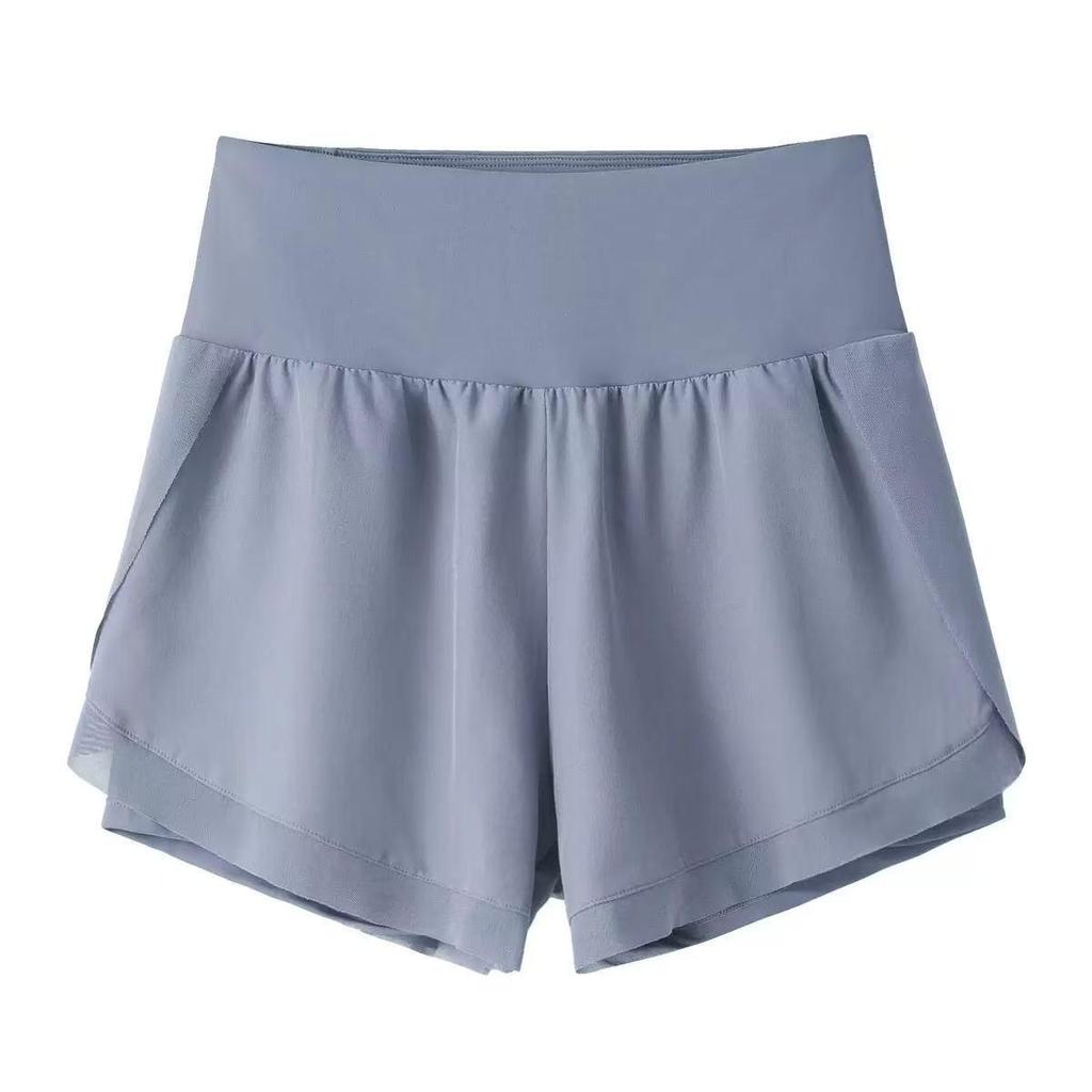 Pantaloncini da Corsa Traspiranti a Vita Alta da Donna con Controllo Pancia