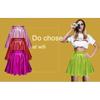 Women"s Metallic Pleated Skirt, Mini Skater Skirt-YuJia