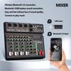 256DSP 4/6 Channel 16 Digital Reverberation Mixer Outdoor USB Sound Card Home KTV Bluetooth Audio System Professional Mixer