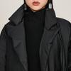 LESS Women's Lapel Collar Loose Cropped Down Jacket