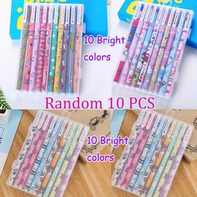 10 SZT Kreatywne Kolorowe Długopisy Wzory Słodkiego Pandy Zwierzęcia 0,38mm Artykuły Szkolne Studenckie Zestaw Pisaków do Kolorowanek Rysowania, Dziennikowania, Powrót do Szkoły