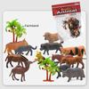12PCS Farm Animal Mini Dinosaur Action Figure Multicolor Safari Animal Toys  Early Learning