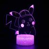 Pikachu Led Night Light 3d Illusion Lamp Bedside Kids Gifts Bedroom