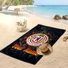 Serviette de plage personnalisée imprimée FC Union Berlin Logo de football Soutien Nom personnalisé Texte Serviette absorbante Pour le sport le voyage Cadeau spécial
