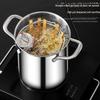 Tigaie din Oțel Inoxidabil 304 de Mare Capacitate cu Coș - Adâncită și Înălțată pentru Gătit Versatil