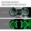 2PCS Car Cup Holder Coaster, Luminous Carbon Fiber Cup Coaster, Waterproof Non-Slip Embedded Coasters, 2.83" Ert Water Bottle Holder Pads, Car