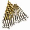 Haisidick 13-Piece Titanium Plated Hex Shank HSS Twist Drill Bit Set