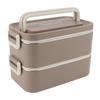 2 Tier Stackable   Box 304 Stainless Steel Insulated Lunch Containers Lkproof Compartment Portable Food Container for School