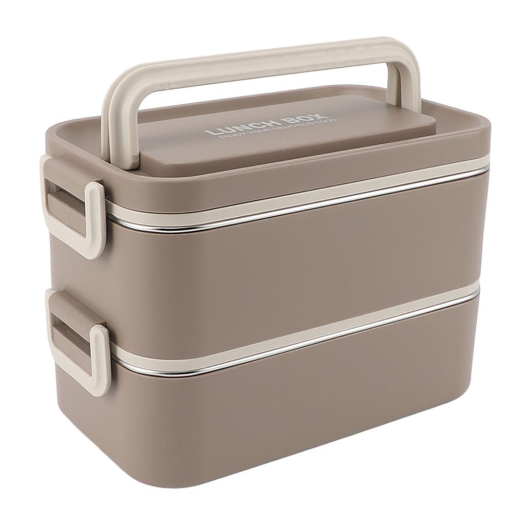 2 Tier Stackable   Box 304 Stainless Steel Insulated Lunch Containers Lkproof Compartment Portable Food Container for School