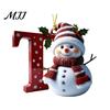 Reusable Christmas Tree Hanging Ornaments 2D Snowman Ornaments, Personalized Letter for Tree, Initial Ornament, Ornament DIY Xmas Decor 2026 Memorial