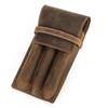 1 Retro Crazy Horse Leather Pencil Case, 2 Pcs, 3 Pcs, Handmade, Personalized and Creative Student Pen Case.